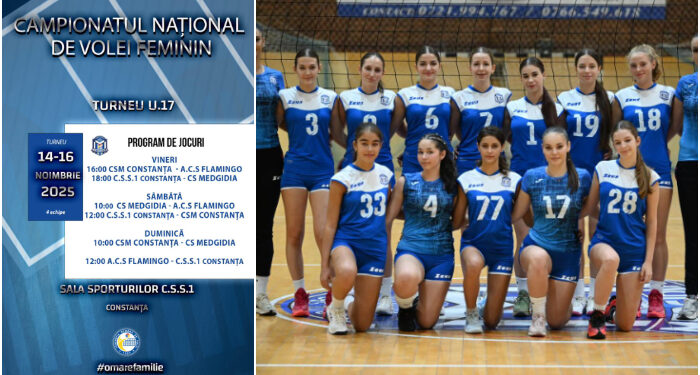 Junioarele secției de volei a CS Medgidia, trei meciuri în turneul de la Constanța