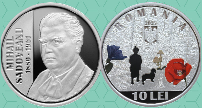 BNR lansează o monedă aniversară, din argint, la 145 de ani de la nașterea scriitorului Mihail Sadoveanu