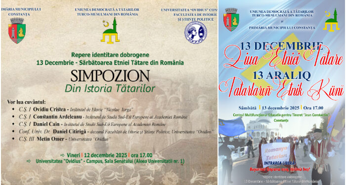 UDTTMR: Serie de manifestări dedicate Sărbătorii Etniei Tătare din România, la Universitatea Ovidius și Centrul Cultural Jean Constantin