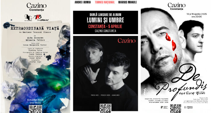 Răzvan Mazilu, Aida Economu și Mihaela Velicu, Andrei Irimia și Marius Manole, pe scena Cazinoului, în această primăvară