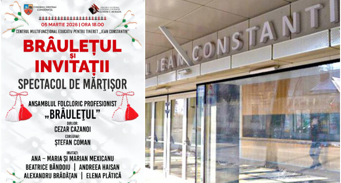 Folclor de Mărțișor: Ansamblul Folcloric BRÂULEȚUL și invitații săi aduc primăvara pe scena Centrului Cultural Jean Constantin