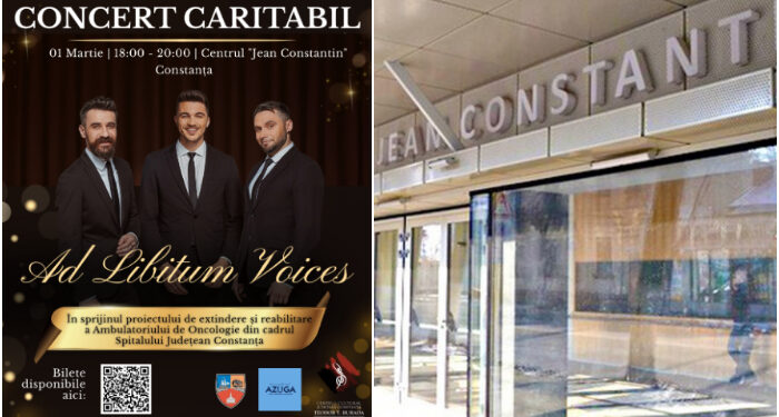 Concert caritabil pentru reabilitarea Ambulatoriului de Oncologie din Spitalul Județean, la Centrul Cultural Jean Constantin