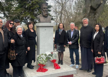 Martirul aromân Papalambru Balamace, comemorat la Corcea (Albania)