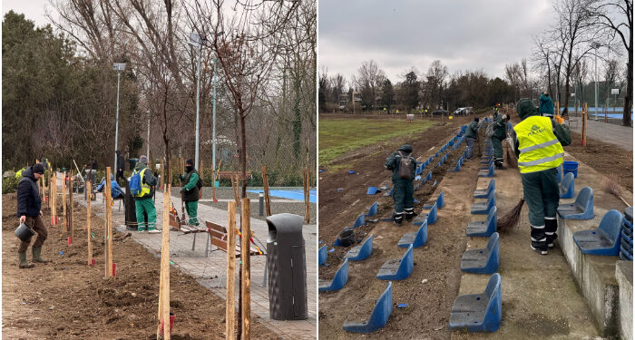 Polaris a ecologizat zona de plantare de la Palatul Copiilor