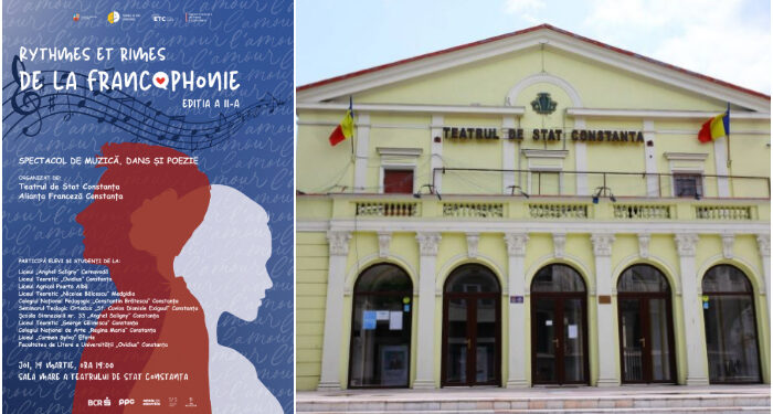 „Rythmes et rimes de la francophonie”, spectacol dedicat Lunii Francofoniei, la Teatrul de Stat Constanța