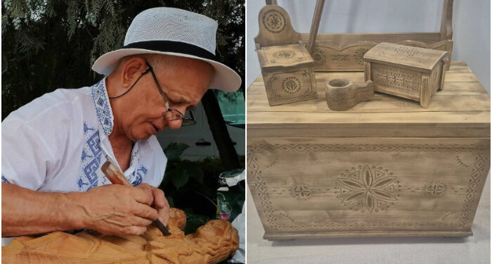 Meșterul popular Vasile Botezatu a donat Muzeului de Artă Populară Constanța șase piese din lemn specifică culturii rurale românești