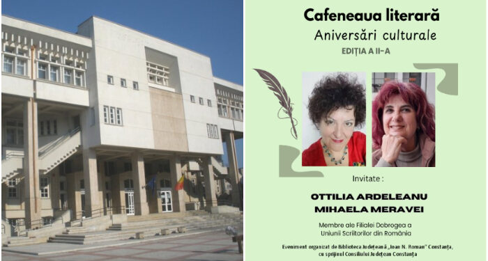Scriitoarele Ottilia Ardeleanu și Mihaela Meravei, protagonistele Cafenelei Literare de joi, 16 aprilie