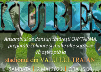 Sâmbătă, 2 MAI 2026, se deschide sezonul KUREȘ – lupte tradiționale tătărești, pe stadionul din Valu lui Traian