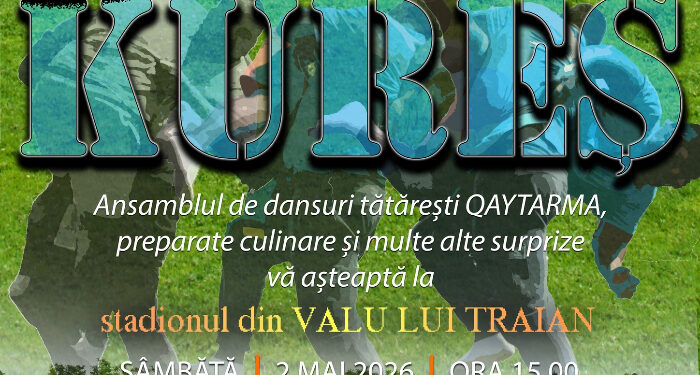 Sâmbătă, 2 MAI 2026, se deschide sezonul KUREȘ – lupte tradiționale tătărești, pe stadionul din Valu lui Traian
