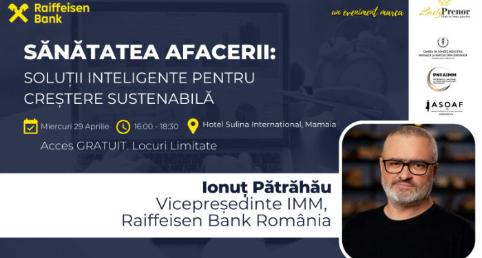 Clubul „LadyPrenor”: “Sănătatea afacerii: Soluții inteligente pentru creștere sustenabilă” cu Ionuț Pătrăhău
