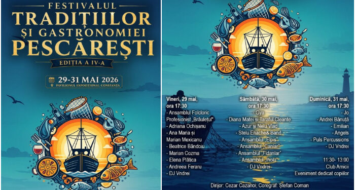 Trei zile de experiențe culinare și tradiții autentice dobrogene: Festivalul Tradițiilor și Gastronomiei Pescărești 2026